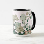 Elegant Hydrangea & Botanisches Blut Tasse (VorderseiteRechts)