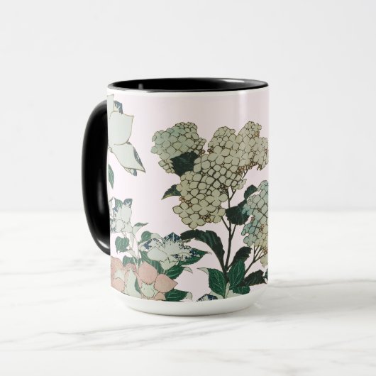 Elegant Hydrangea & Botanisches Blut Tasse (Vorderseite Links)