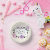 Elegant Hydrangea Bouquet Personalisiert Geburtsta Pappteller (Party)