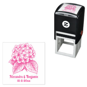 Elegant Hydrangea Bouquet Wedding Couple Names Dt Permastempel