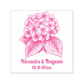 Elegant Hydrangea Bouquet Wedding Couple Names Dt Permastempel (Design)