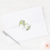 Elegant Hydrangea Brautparty Vielen Dank Runder Aufkleber (Umschlag)