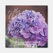 Elegant Hydrangea Christlich Mütter Day Verse Magnet (Vorne)