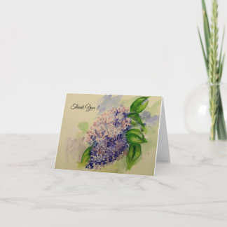Elegant Hydrangea Dankeskarte