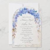Elegant Hydrangea Floral Arch Wedding Einladung (Vorderseite)