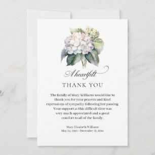 Elegant Hydrangea Floral Beerdigung Danke