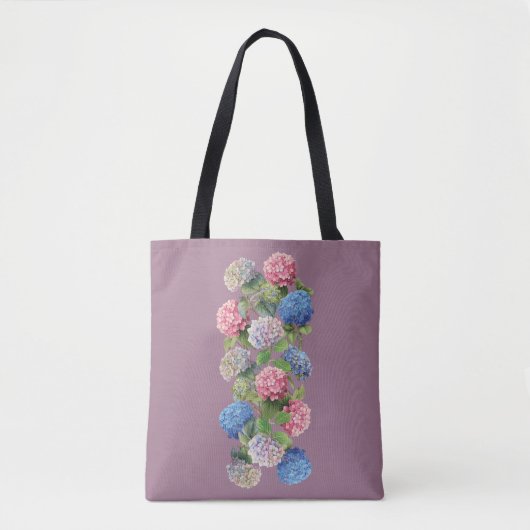 Elegant Hydrangea Floral Tote Bag Tasche (Vorderseite)