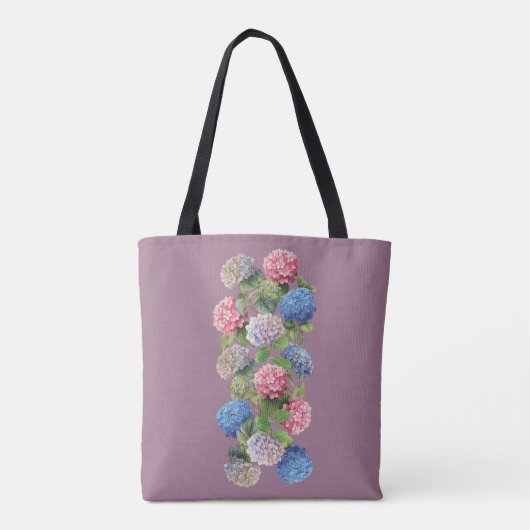 Elegant Hydrangea Floral Tote Bag Tasche (Rückseite)