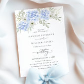 Elegant Hydrangea Floral Wedding Einladung