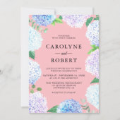 Elegant Hydrangea Floral Wedding Einladung (Vorderseite)