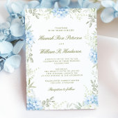Elegant Hydrangea Floral Wedding Invitation Einladung