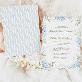 Elegant Hydrangea Floral Wedding Invitation Einladung
