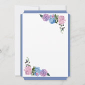 Elegant Hydrangea Hochzeit Einladung (Rückseite)