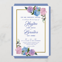 Elegant Hydrangea Hochzeit Einladung