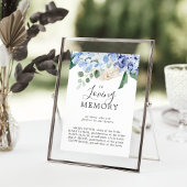 Elegant Hydrangea Love Memory Memorial Sign Poster