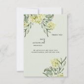 Elegant Hydrangea Mint Wedding Danke Monogram (Vorderseite)