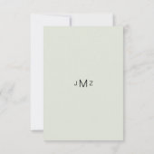 Elegant Hydrangea Mint Wedding Danke Monogram (Rückseite)