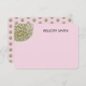 Elegant Hydrangea Personalisiert Stationery Pink Mitteilungskarte (Vorne/Hinten)