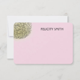 Elegant Hydrangea Personalisiert Stationery Pink Mitteilungskarte