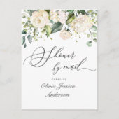Elegant Hydrangea Rose Brautparty per Post Postkarte (Vorderseite)