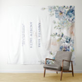 Elegant Hydrangea & Rose Hochzeitsband Wandteppich (Beispiel (Horizontal))