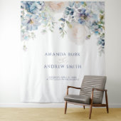 Elegant Hydrangea & Rose Hochzeitsband Wandteppich (Beispiel)