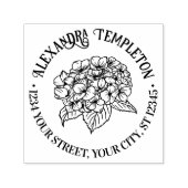 Elegant Hydrangea und Blätter Permastempel (Design)