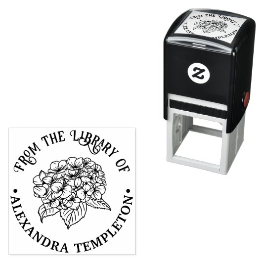 Elegant Hydrangea und Blätter Permastempel (Beispiel)