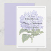 Elegant Hydrangea Wedding Brautparty Einladung (Vorne/Hinten)