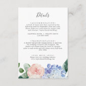 Elegant Hydrangea Wedding Details Enclosure Card Begleitkarte (Vorderseite)
