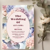 Elegant Hydrangea Wedding Einladung