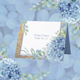 Elegant Hydrangea Wedding Typografy Gästekarte Dankeskarte