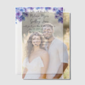 Elegant Hydrangea Wedding Vellum Einladung (Versatz (Ehepaar))