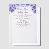 Elegant Hydrangea Wedding Vellum Einladung (Versetzt)