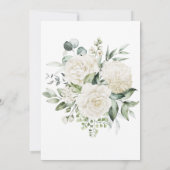 Elegant Hydrangea White Rose Floral Wedding Einladung (Rückseite)