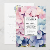 Elegant Hydrangeas Hochzeiten Einladungen (Vorne/Hinten)