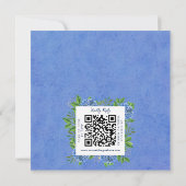 Elegant Hydrangeas Hochzeitsempfang mit QR-Code Einladung (Rückseite)