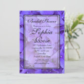 Elegant Hydrangeas Lavender lila Brautparty Einladung (Stehend Vorderseite)