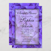 Elegant Hydrangeas Lavender lila Brautparty Einladung (Vorne/Hinten)
