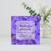 Elegant Hydrangeas Lavender lila Brautparty I Einladung (Stehend Vorderseite)