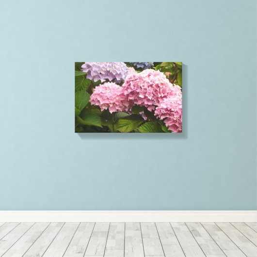 Elegant Hydrangeas Leinwanddruck (Insitu (Holzboden))