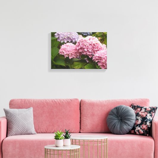 Elegant Hydrangeas Leinwanddruck (Insitu (Wohnzimmer))
