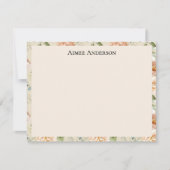 Elegant Hydrangeas Peonies Floral Pattern Frame Mitteilungskarte (Vorderseite)