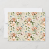 Elegant Hydrangeas Peonies Floral Pattern Frame Mitteilungskarte (Rückseite)