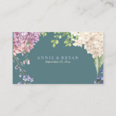 Elegant Hydrangeas Wedding Registry Cards Begleitkarte (Rückseite)