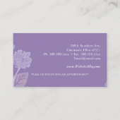 Elegant Hydrangeas Wellness-Center Salon Visitenkarte (Rückseite)