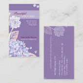 Elegant Hydrangeas Wellness-Center Salon Visitenkarte (Vorne/Hinten)