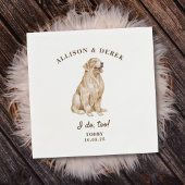 Elegant I do to Retriever Dog Cocktail Hochzeit Serviette