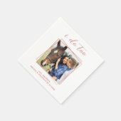 Elegant I do to Rose Gold Foto Haustier Hochzeit Serviette (Ecke)