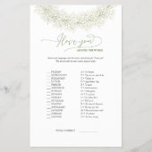 Elegant I Liebe Sie rund um das World Game & Answe Flyer (Vorne)